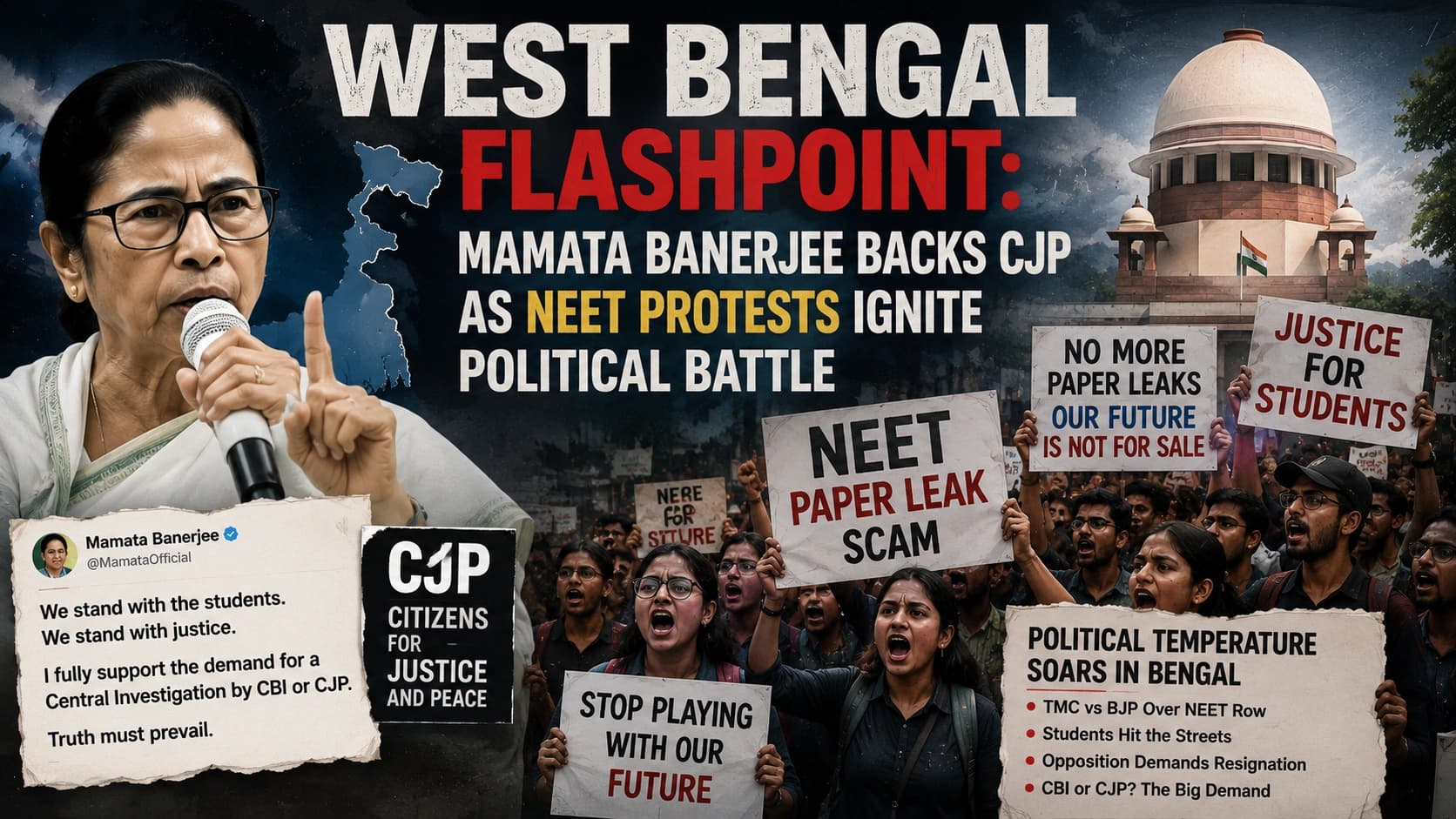 Mamata Backs CJP in NEET Protests