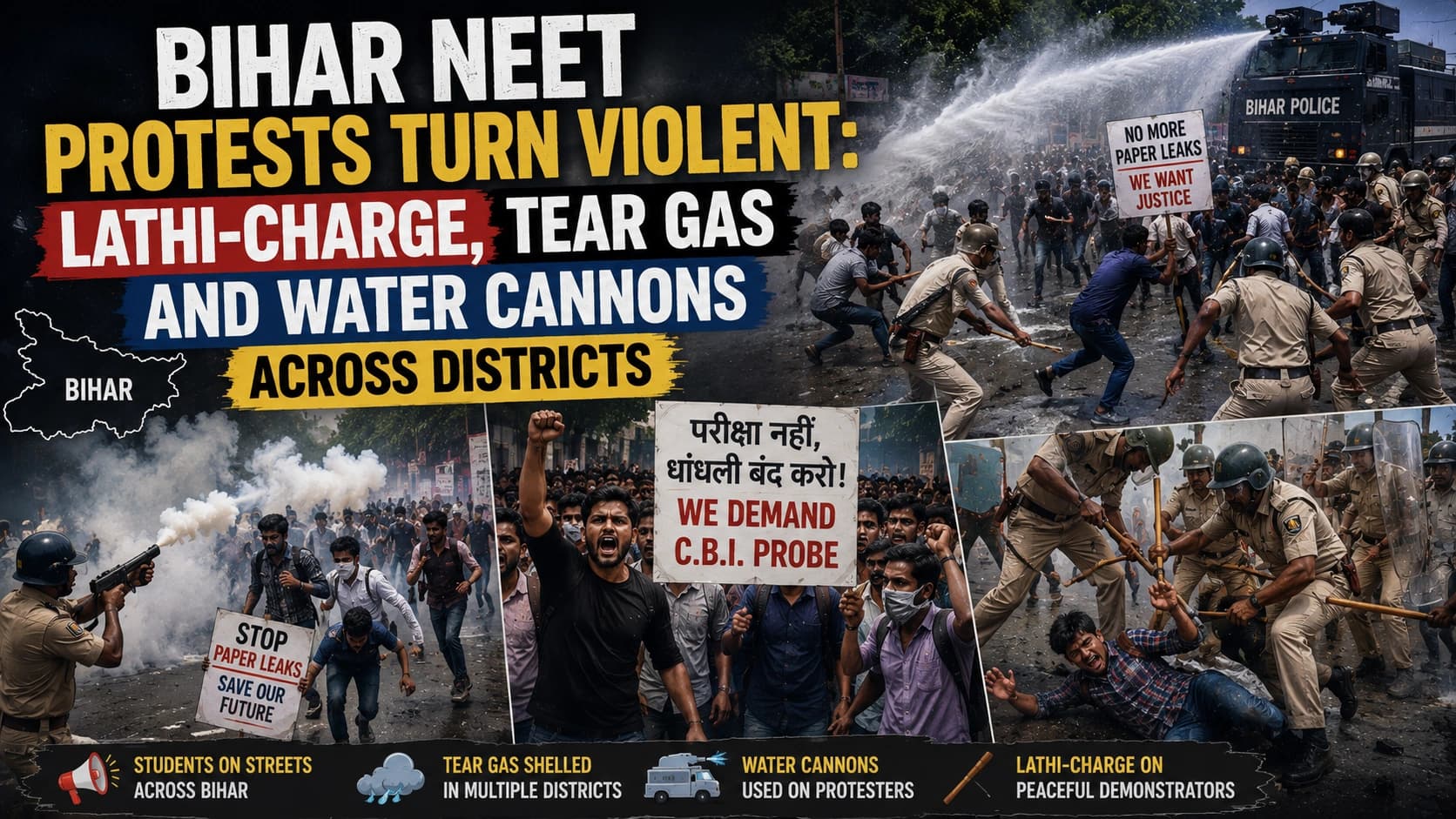 Bihar NEET Protests Turn Violent