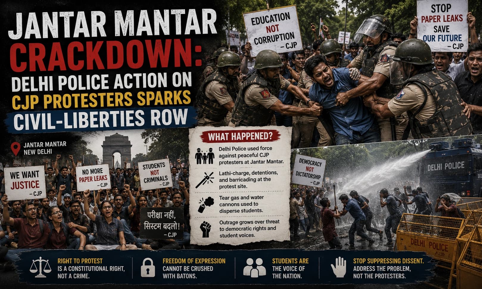 Jantar Mantar Crackdown Sparks Civil Liberties Row